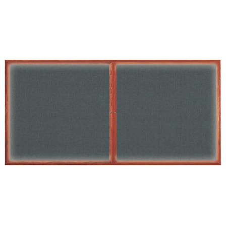 United Visual Products Open Faced Traditional Corkboard, 12x36" UV639A-BLACK-PEARL